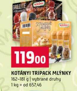 KOTÁNYI TRIPACK MLÝNKY 162-181 g vybrané druhy 