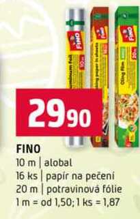 FINO 10 m alobal 16 ks papír na pečení 20 m potravinová fólie 