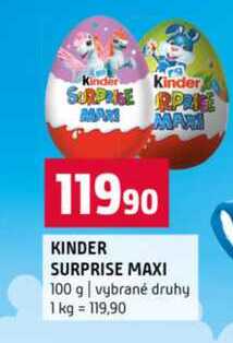 KINDER SURPRISE MAXI 100 g vybrané druhy 