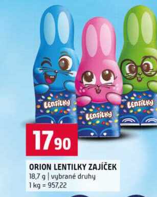 ORION LENTILKY ZAJÍČEK 18,7 g vybrané druhy 