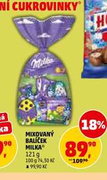 MIXOVANÝ BALÍČEK MILKA, 121 g