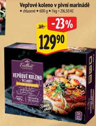 Vepřové koleno v pivní marinádě, 600 g