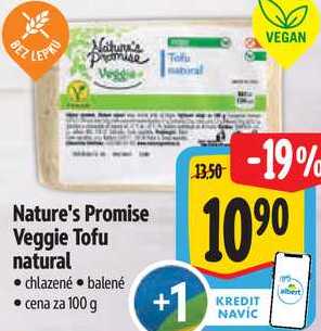 Nature's Promise Veggie Tofu natural, cena za 100 g 