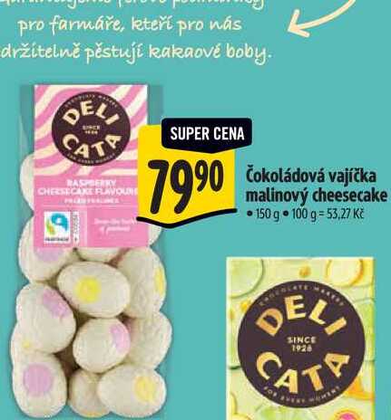   Čokoládová vajíčka malinový cheesecake 150 g 