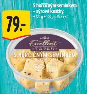S hořčičným semínkem - sýrové kostky, 120 g
