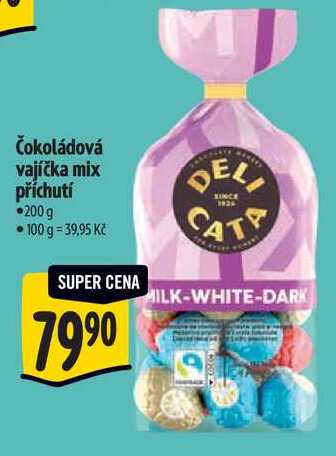 Čokoládová vajíčka mix příchutí, 200 g