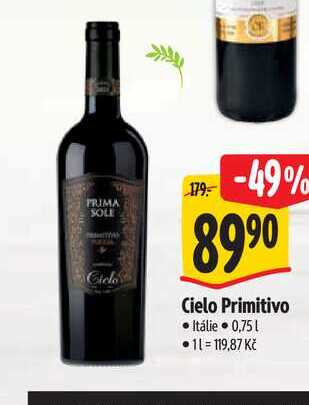   Cielo Primitivo 0,75 l