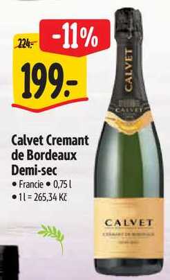 Calvet Cremant de Bordeaux Demi-sec, 0,75 l