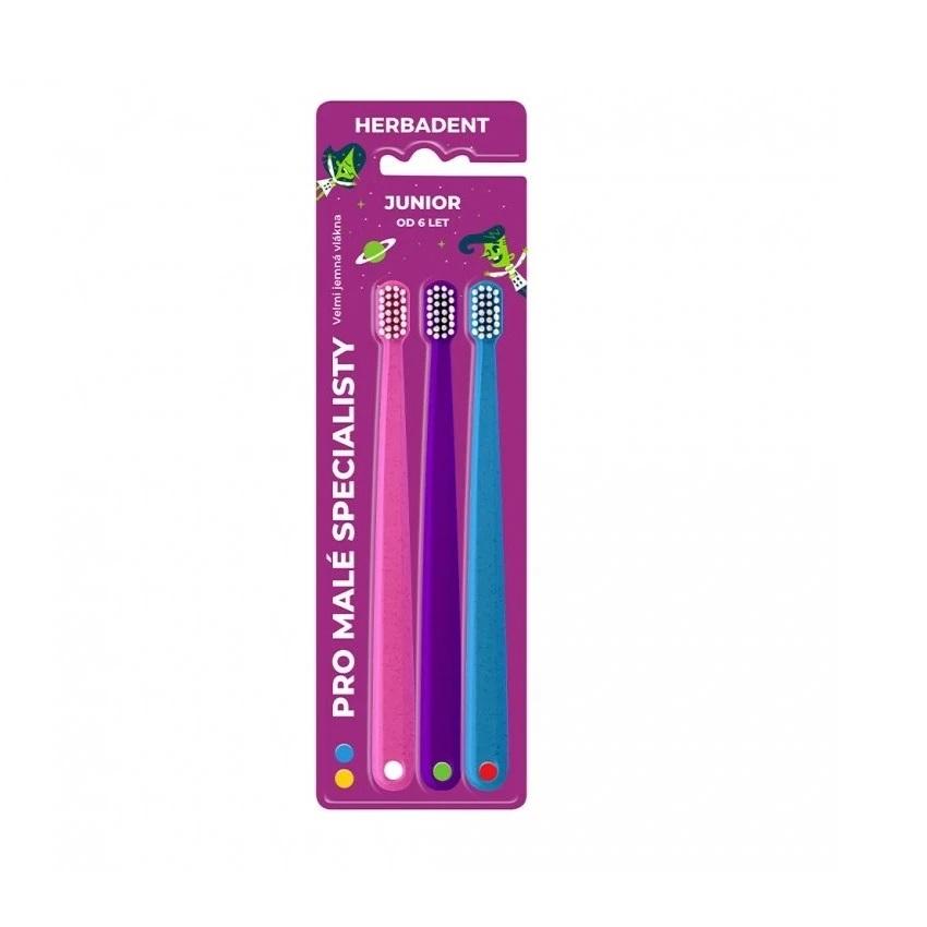 Herbadent Junior zubní kartáček 3 ks