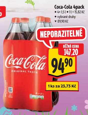 Coca-Cola 4pack, 4x 1,5 l