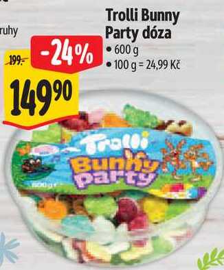 Trolli Bunny Party dóza, 600 g 