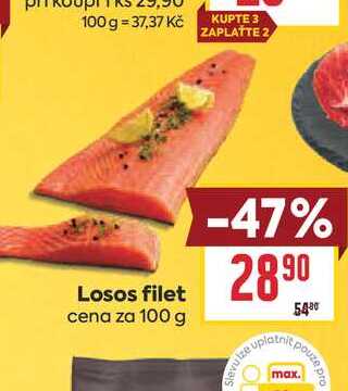 Losos filet cena za 100 g
