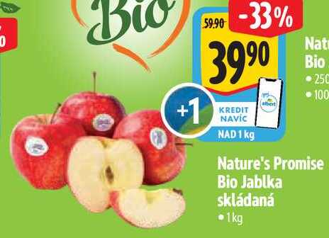 Nature's Promise Bio Jablka skládaná, 1 kg
