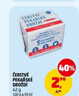 ČERSTVÉ PEKAŘSKÉ DROŽDÍ, 42 g