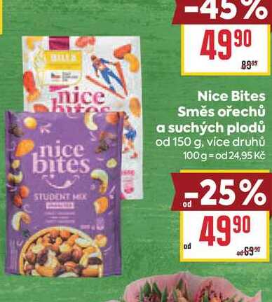 Nice Bites Směs ořechů a suchých plodů od 150 g