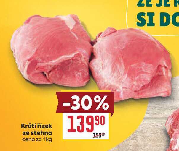Krůtí řízek ze stehna cena za 1 kg 