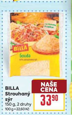 BILLA Strouhaný sýr 150 g