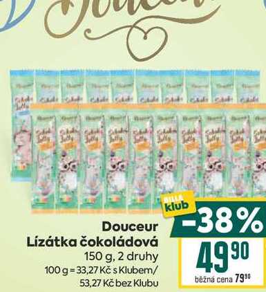 Douceur Lízátka čokoládová 150 g