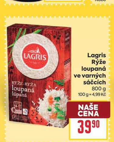 Lagris Rýže loupaná ve varných sáčcích 800 g 