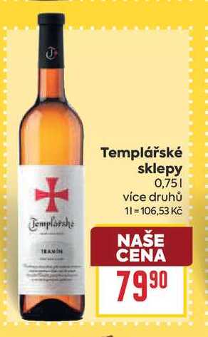 Templářské sklepy 0,75l