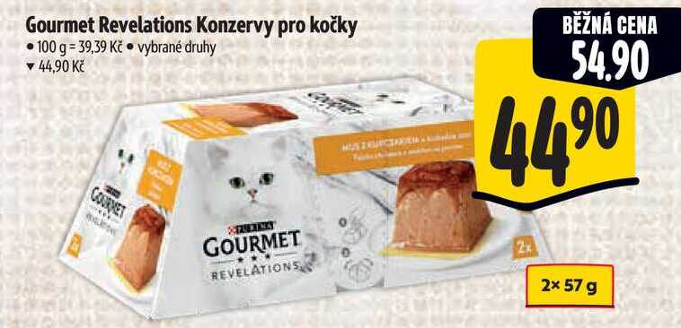 Gourmet Revelations Konzervy pro kočky, 2x 57 g