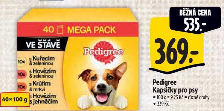 Pedigree Kapsičky pro psy, 40x 100 g