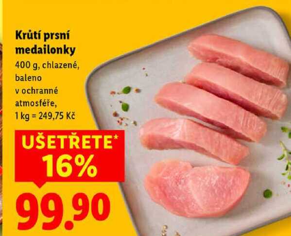 Krůtí prsní medailonky, 400 g