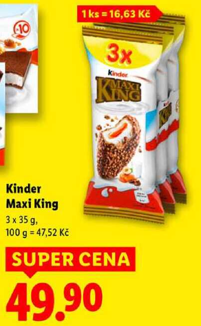Kinder Maxi King, 3x 35 g