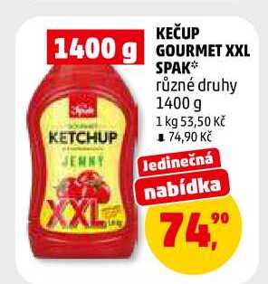 KEČUP GOURMET XXL SPAK, 1400 g