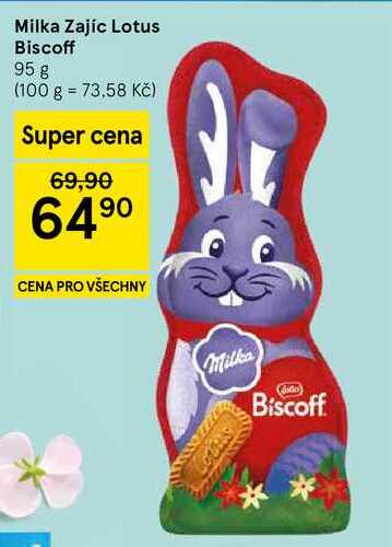 Milka Zajíc Lotus Biscoff, 95 g  