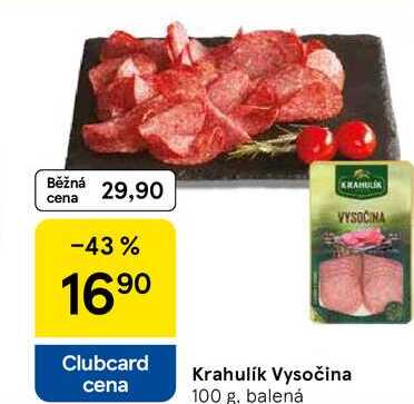 Krahulík Vysočina, 100 g, balená 