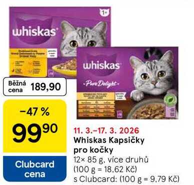 Whiskas Kapsičky pro kočky, 12× 85 g, více druhů 