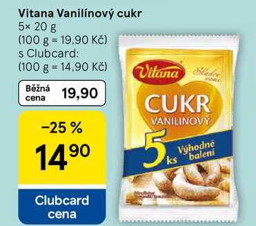 Vitana Vanilínový cukr, 5x 20 g  