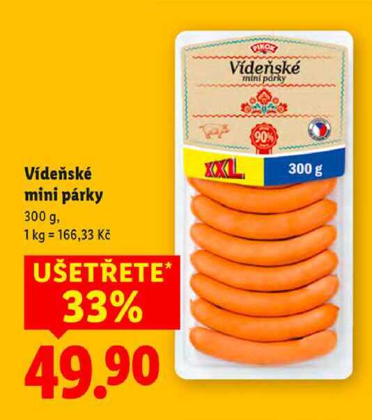 Vídeňské mini párky, 300 g