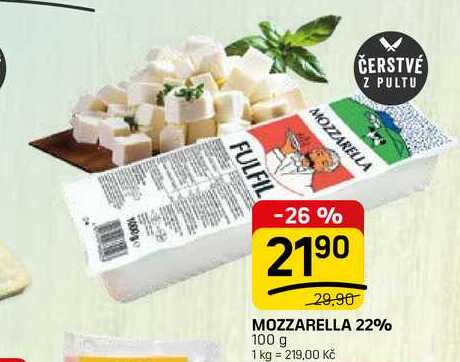 MOZZARELLA 22% 100 g 