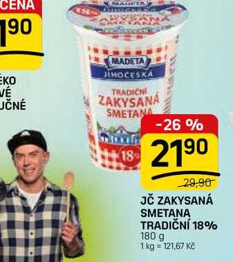 JČ ZAKYSANÁ SMETANA TRADIČNÍ 18% 180 g 