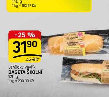 BAGETA ŠKOLNÍ 120 g 