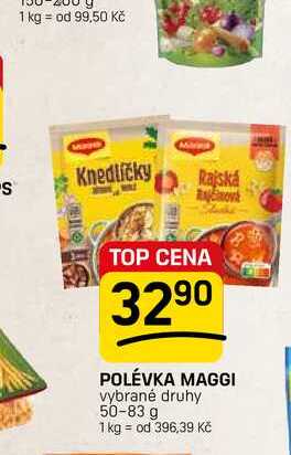 POLÉVKA MAGGI vybrané druhy 50-83 g 
