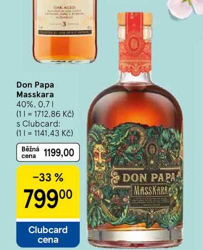 Don Papa Masskara 40%, 0,7 l