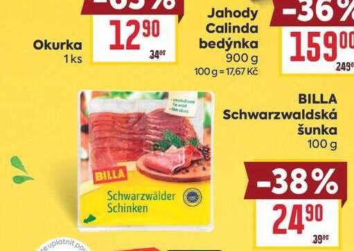 BILLA Schwarzwaldská šunka 100 g 