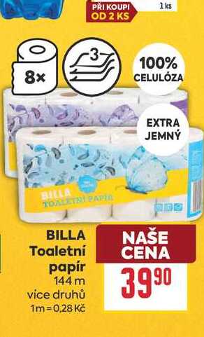 BILLA Toaletní papír 144 m 