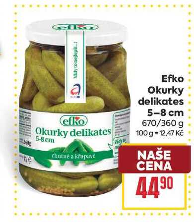 Efko Okurky delikates 5-8 cm 670/360 g 