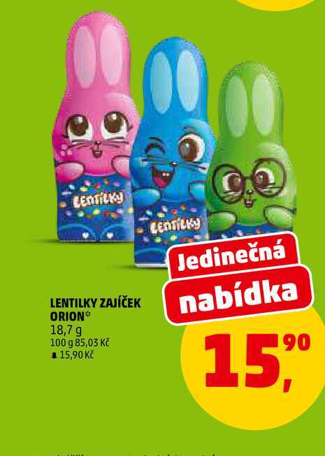 LENTILKY ZAJÍČEK ORION, 18,7 g