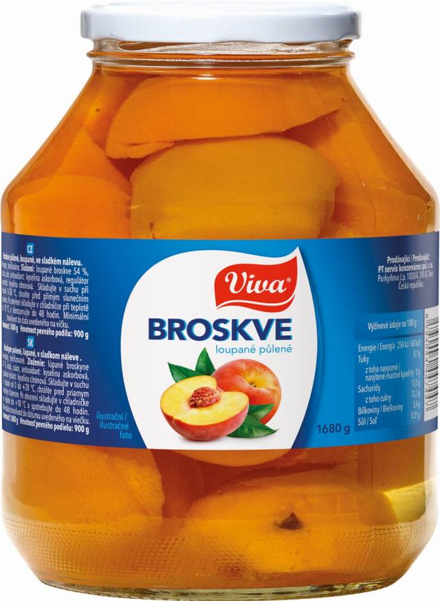 VIVA Broskve loupané půlené