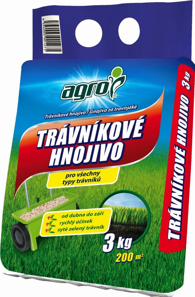 AGRO Trávníkové hnojivo hmotnost: 3 kg