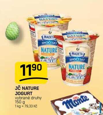 JČ NATURE JOGURT vybrané druhy 150 g 