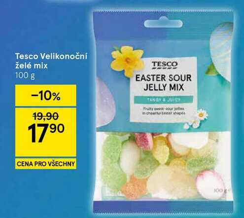 Tesco Velikonoční želé mix, 100 g 