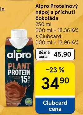 Alpro Proteinový nápoj s příchutí čokoláda, 250 ml  