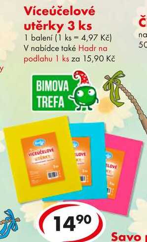 Víceúčelové utěrky, 3 ks