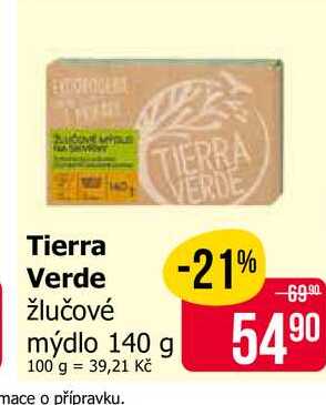 Tierra Verde žlučové mýdlo 140 g